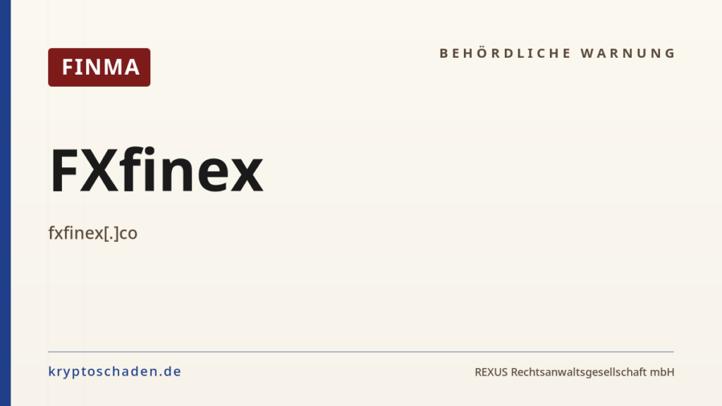 FXfinex – FINMA-Hinweis