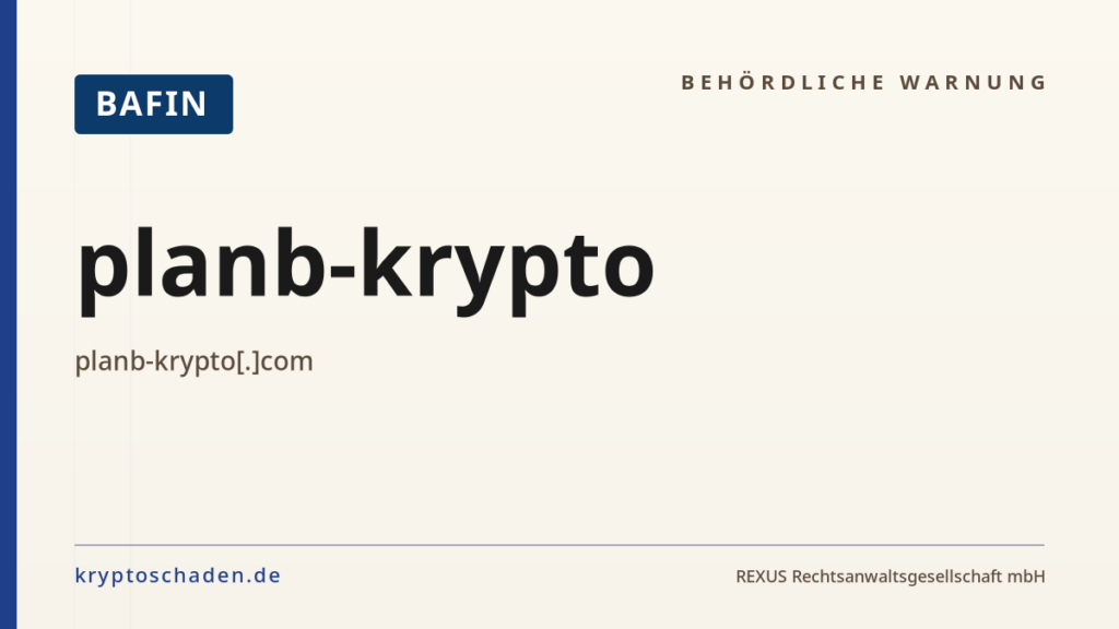 planb-krypto – BaFin-Hinweis