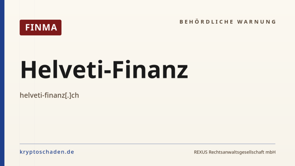 Helveti-Finanz – FINMA-Hinweis