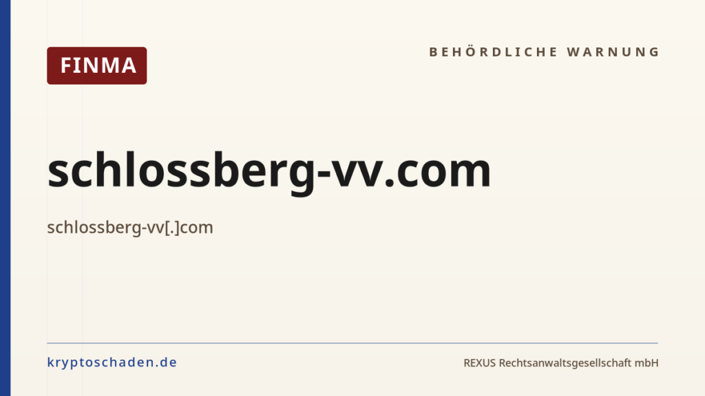 schlossberg-vv.com – FINMA-Hinweis
