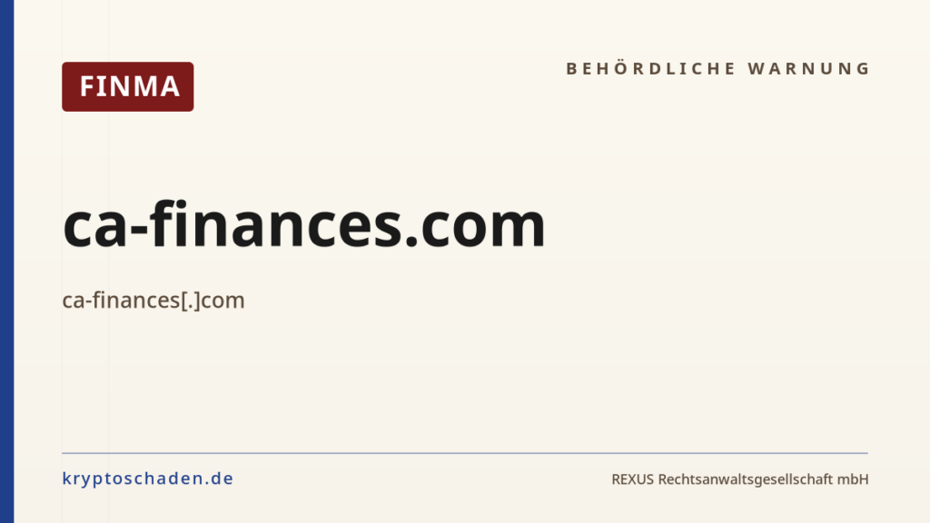 ca-finances.com – FINMA-Hinweis