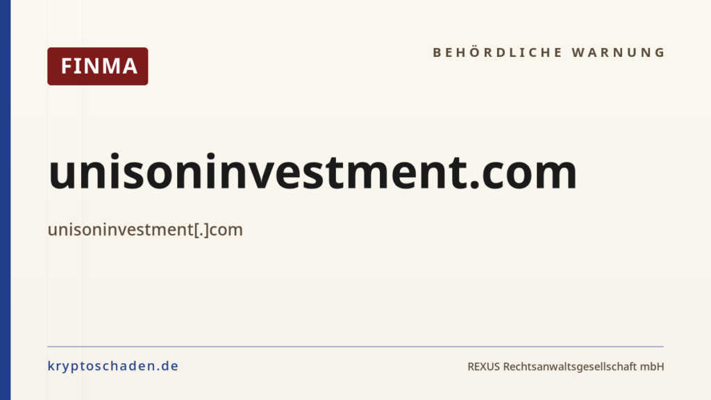 unisoninvestment.com – FINMA-Hinweis