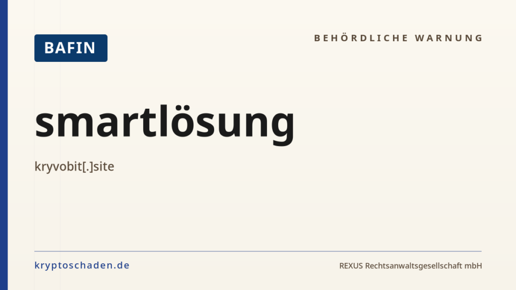 smartlösung – BaFin-Hinweis