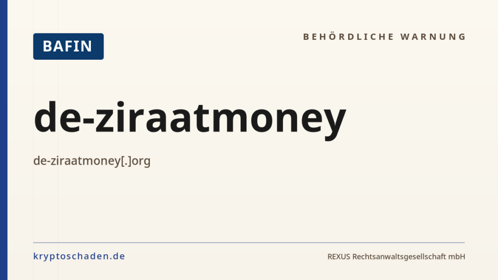 de-ziraatmoney – BaFin-Hinweis