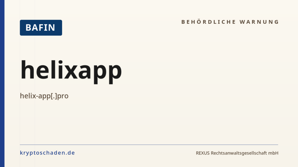 helixapp – BaFin-Hinweis