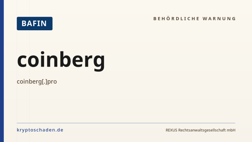 coinberg – BaFin-Hinweis