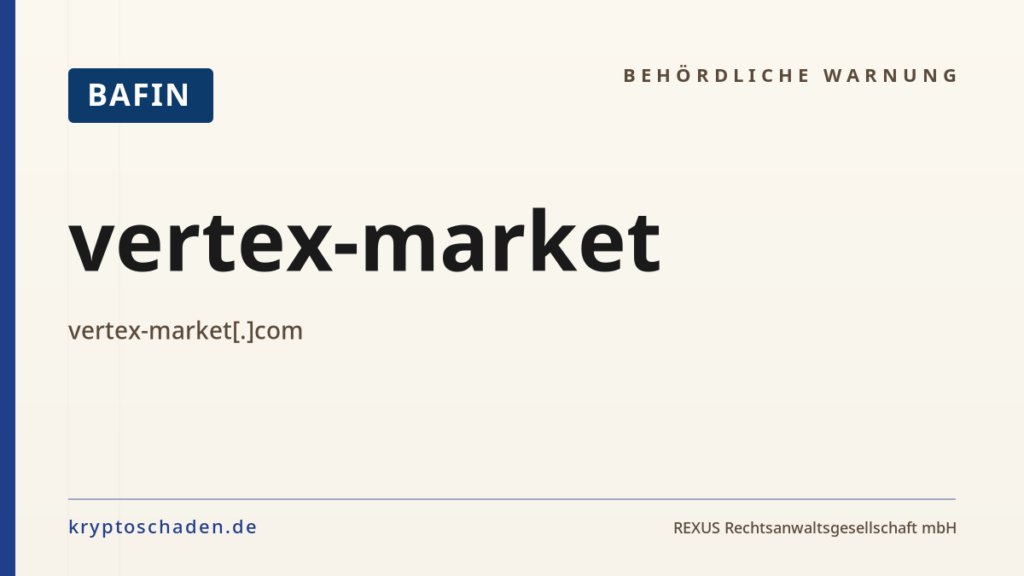 vertex-market – BaFin-Hinweis