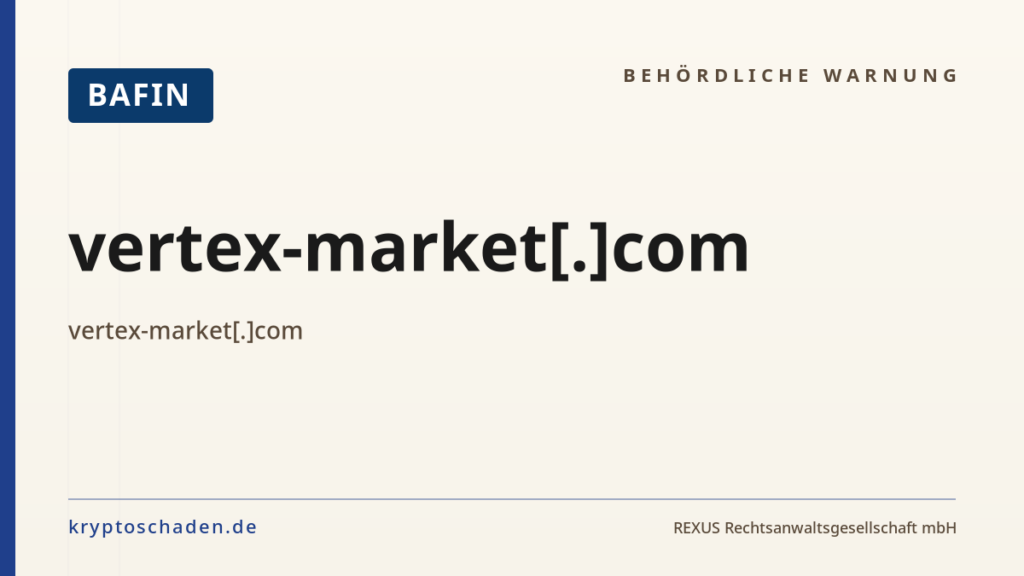 vertex-market[.]com – BaFin-Hinweis