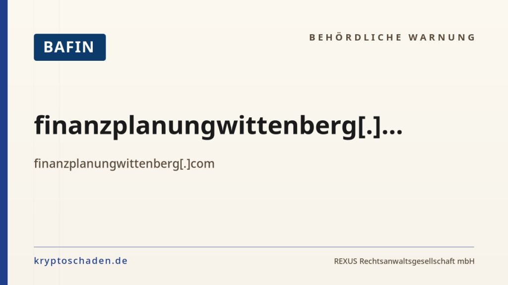 finanzplanungwittenberg[.]com – BaFin-Hinweis