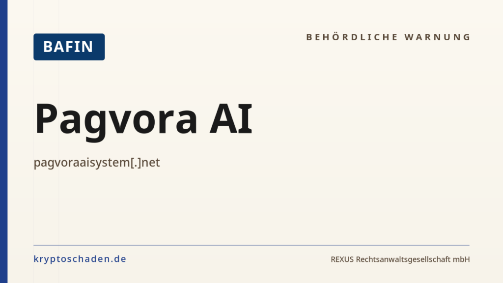 Pagvora AI – BaFin-Hinweis