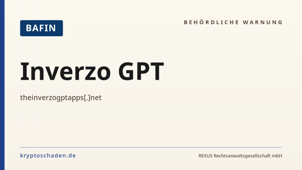 Inverzo GPT – BaFin-Hinweis