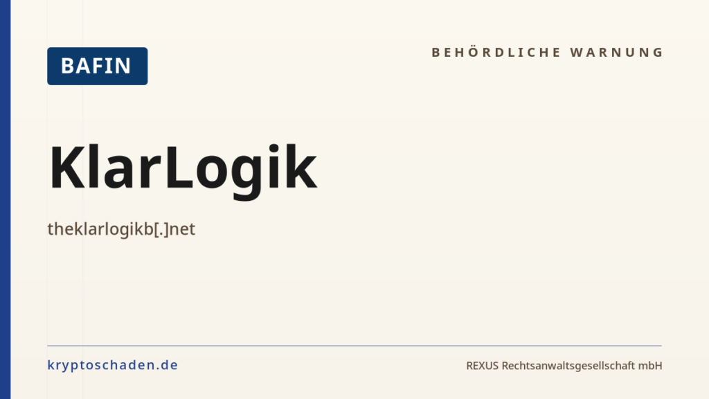 KlarLogik – BaFin-Hinweis