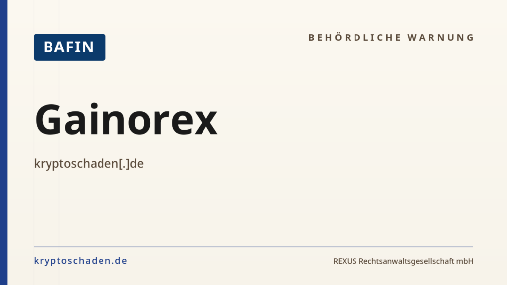 Gainorex – BaFin-Hinweis