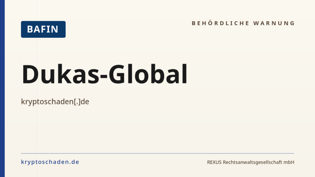 Dukas-Global – BaFin-Hinweis
