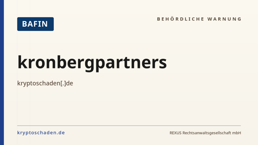 kronbergpartners – BaFin-Hinweis