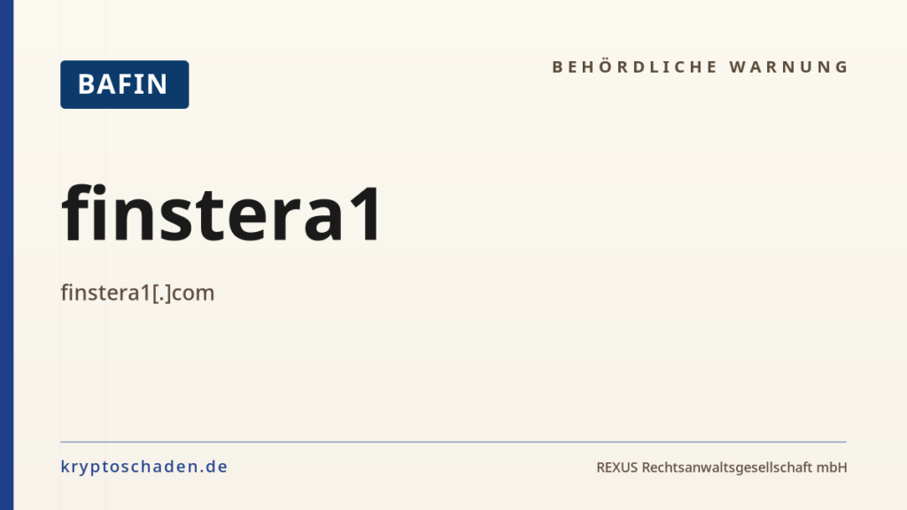 finstera1 – BaFin-Hinweis