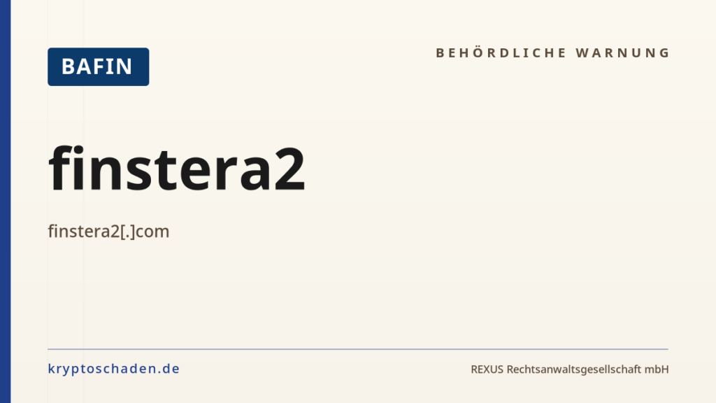 finstera2 – BaFin-Hinweis