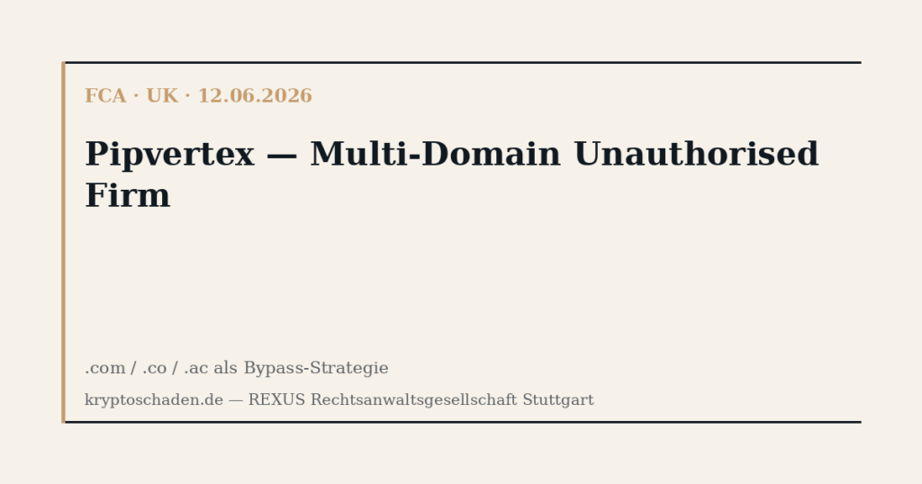 Pipvertex — FCA Unauthorised Firm Multi-Domain