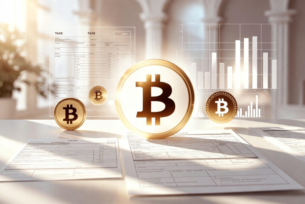 Bitcoin als Symbol von Kryptoverlusten die steuerlich berücksichtigt werden können
