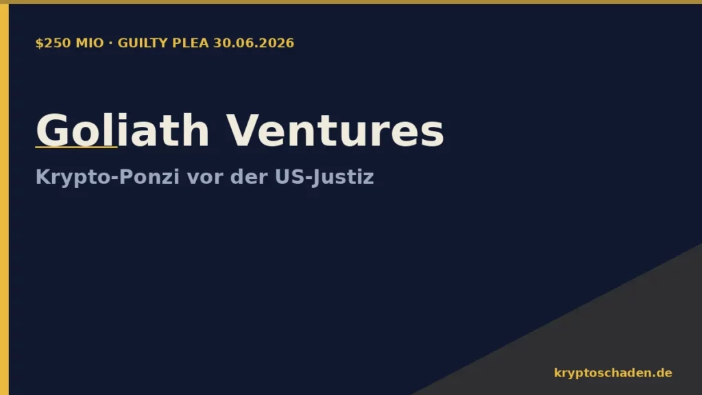 Goliath Ventures Krypto-Ponzi visualisiert