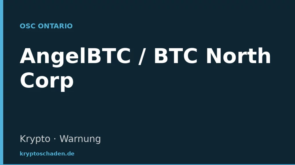 AngelBTC BTC North Corp OSC Ontario Warnung
