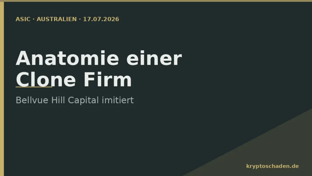 Clone Firm Bellvue Hill Capital - Anatomie einer Fälschung
