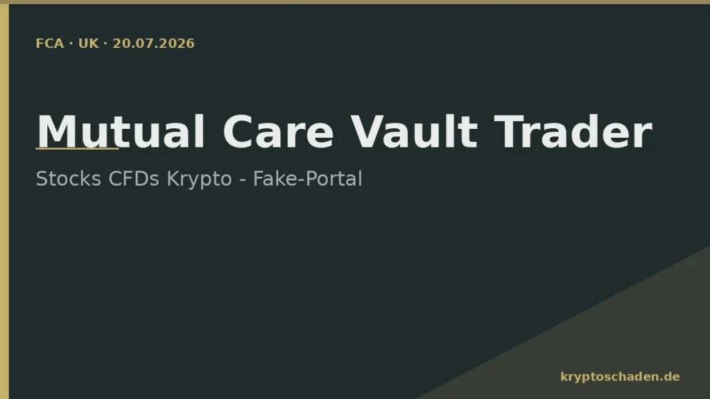 Mutual Care Vault Trader Fake Broker - Cover kryptoschaden.de