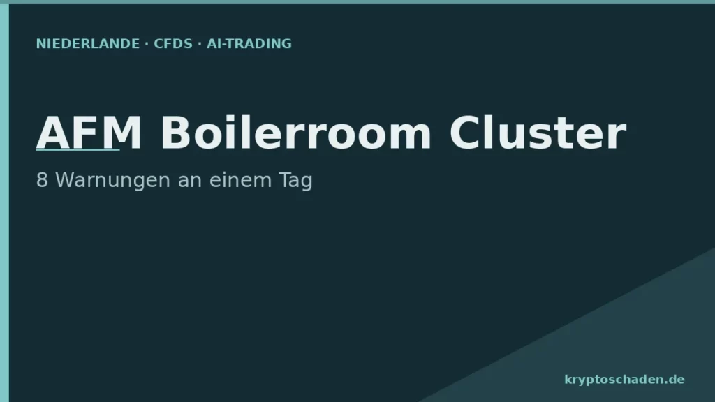 AFM Boilerroom Cluster Krypto - 8 Warnungen an einem Tag