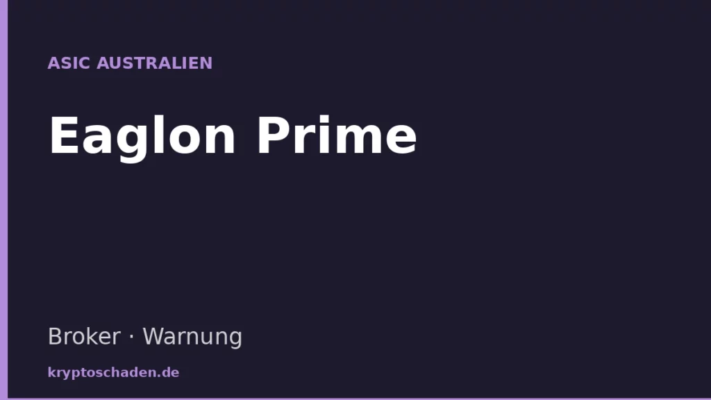 Eaglon Prime ASIC Warnung eaglonprime.com