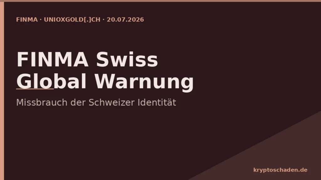 FINMA Swiss Global Warnung - Missbrauch der Schweizer Identität