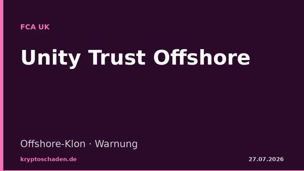 Unity Trust Offshore FCA Warnung unityoffshoretb.com