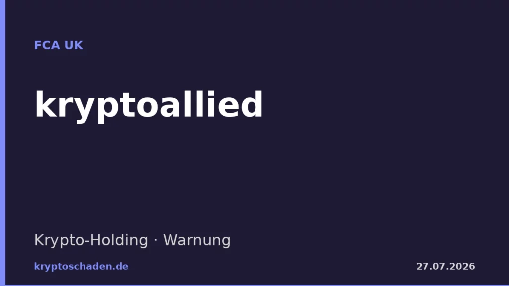 kryptoalliedholdings.com FCA Warnung Krypto-Holding