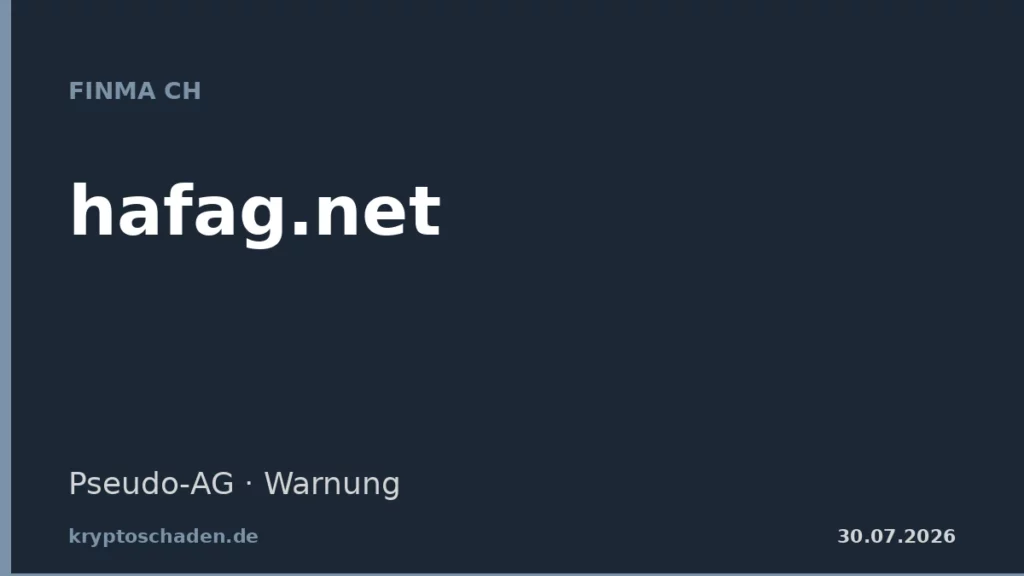 hafag.net FINMA Warnung Pseudo-AG