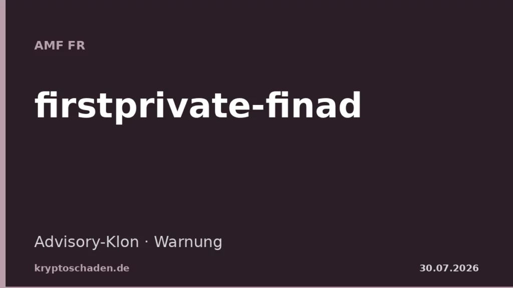 firstprivate-finad.com AMF Warnung Advisory-Klon