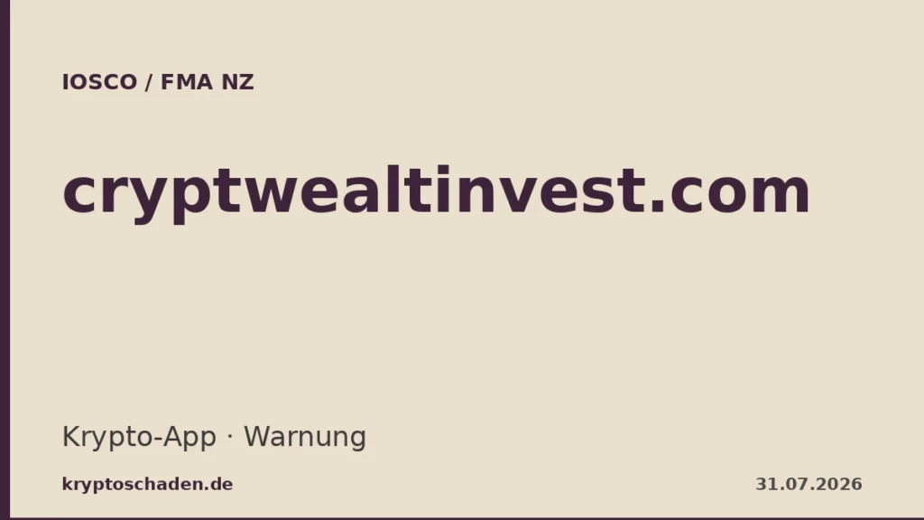 cryptwealtinvest.com FMA-NZ Warnung Krypto Typo-Domain