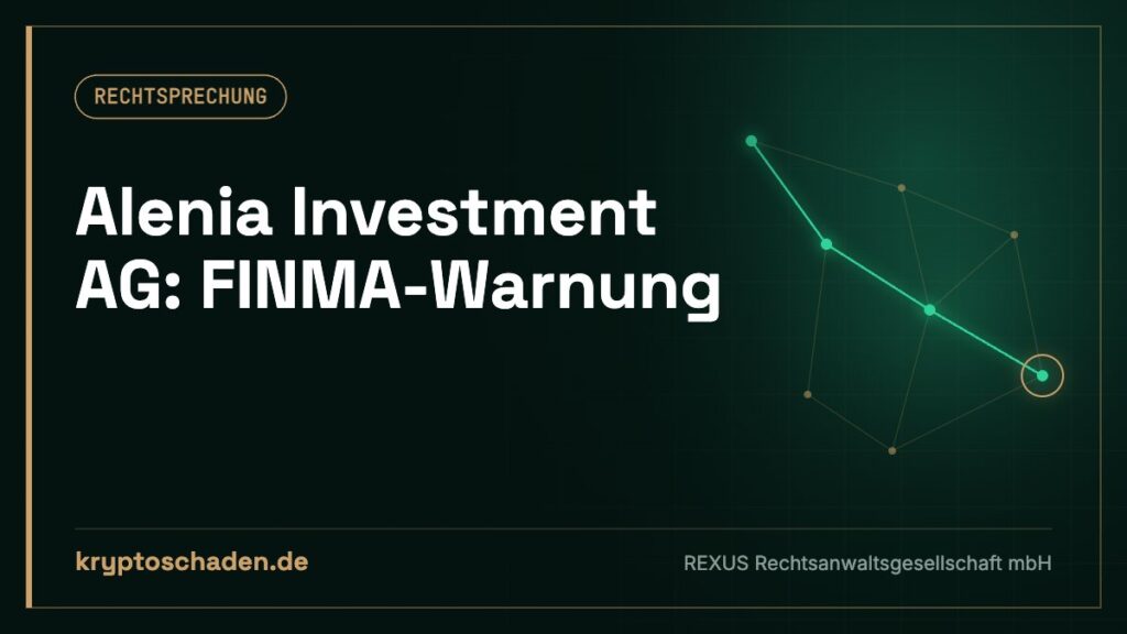 Alenia Investment AG: Geld angelegt? Was die FINMA meldet