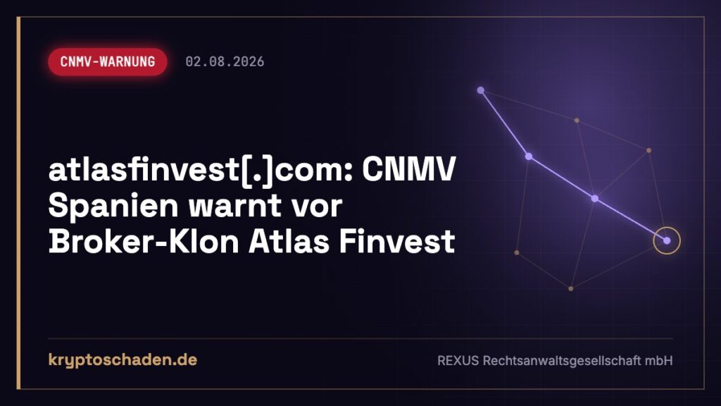 Atlas Finvest auf CNMV-Liste: So holen Sie Geld zurück