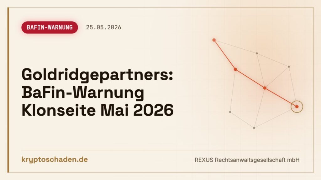 goldridgepartners.com: BaFin: Fake-Klon – Daten verraten?