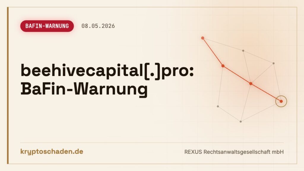 beehivecapital.pro: Fake-FCA-Nummer laut BaFin – Geld drin?