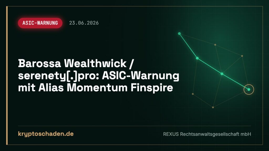 Barossa Wealthwick und Momentum Finspire: Geld zurückholen
