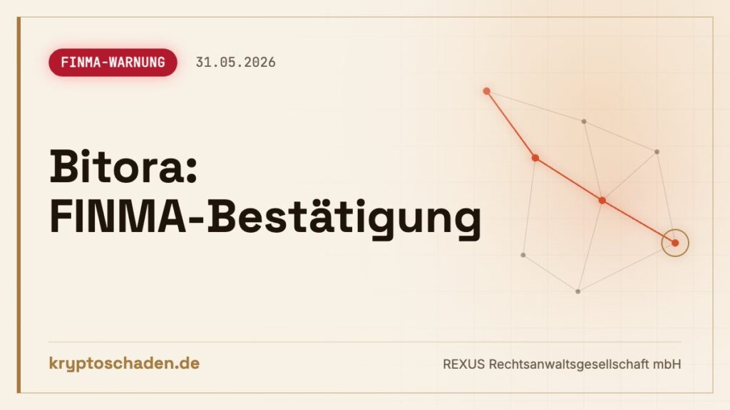 Bitora ohne FINMA-Bewilligung – keine Auszahlung?