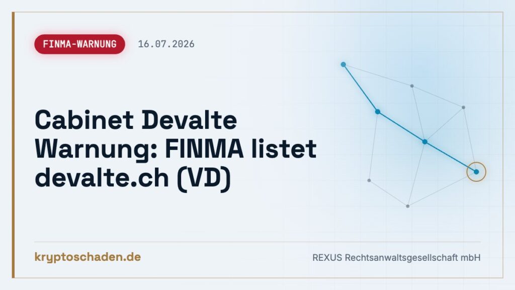 Cabinet Devalte: Was der FINMA-Eintrag für Sie bedeutet