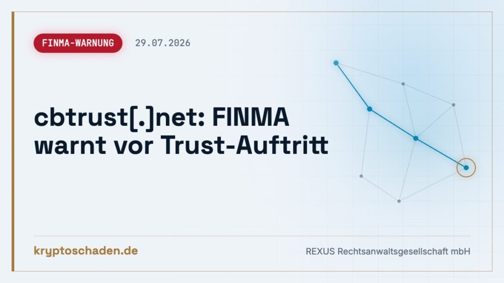 cbtrust.net: Was die FINMA-Warnung für Sie heißt