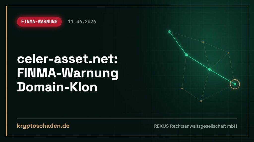 celer-asset.net: FINMA entlarvt Fake-Domain – Geld gesperrt?