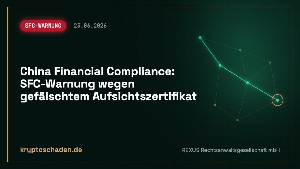 China Financial Compliance: SFC entlarvt Fake-Zertifikat