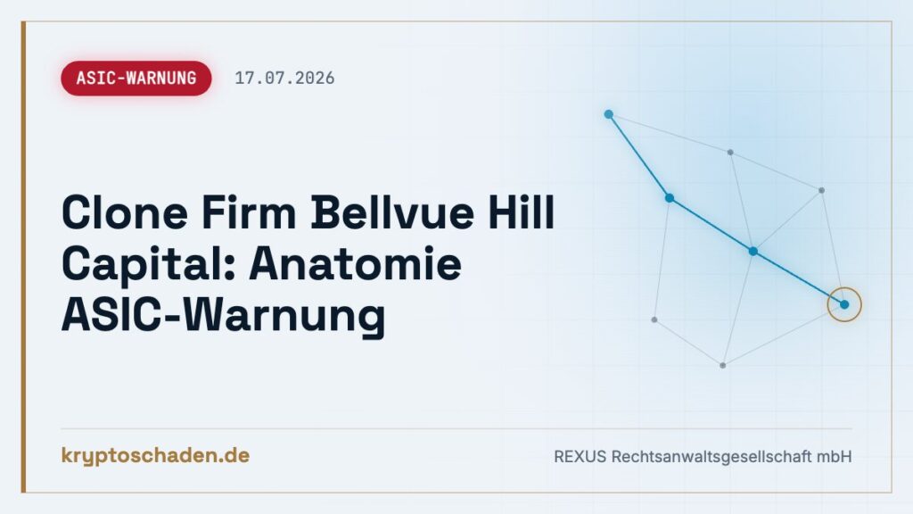 bellevuehillcapitalltd.com: Fake-Firma laut ASIC – bezahlt?