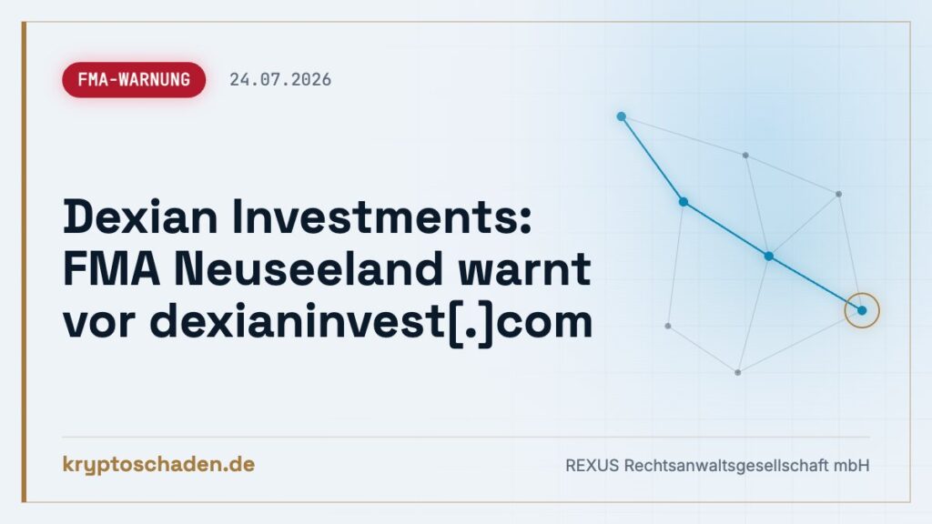 dexianinvest.com: FMA Neuseeland warnt – Geld eingezahlt?