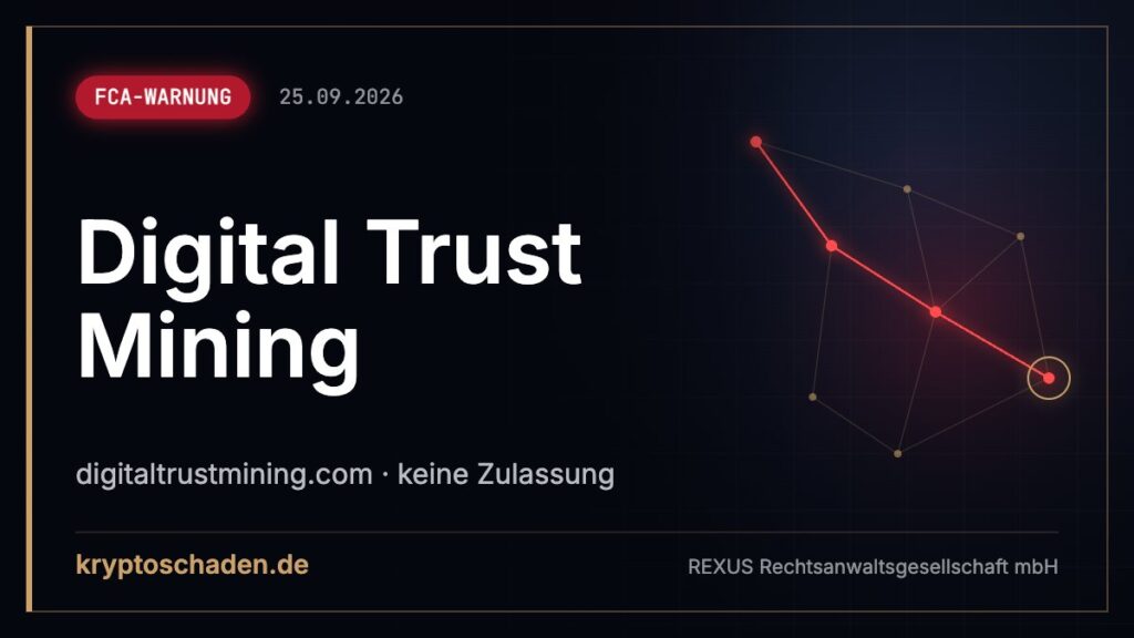 Digital Trust Mining: FCA warnt vor Betrug – Helfer-Anruf?