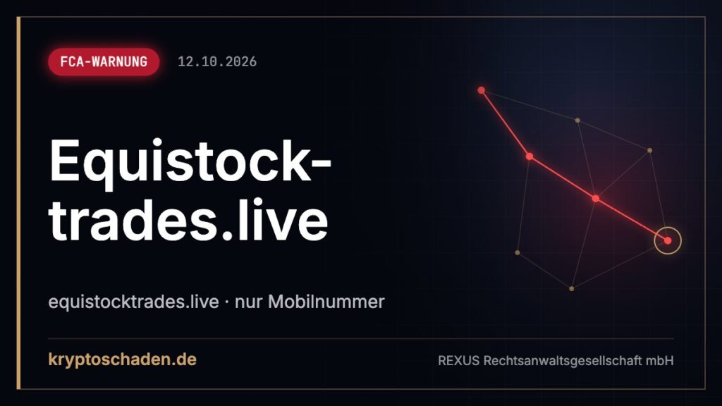 Equistocktrades.live: Betrug? FCA warnt – zählt der Verlust?
