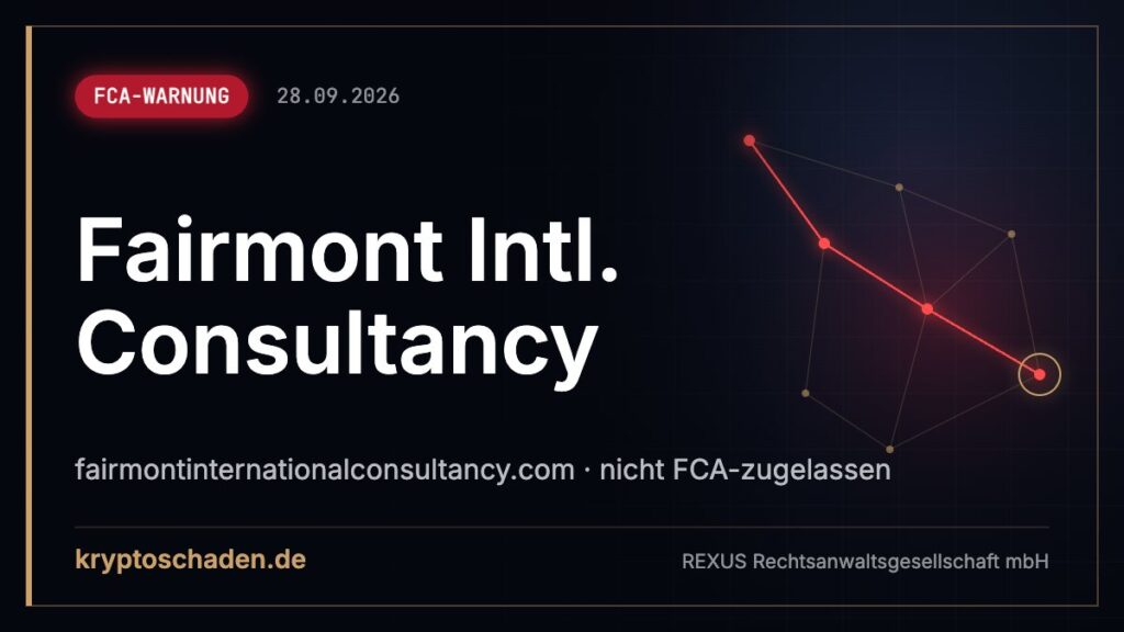 Fairmont International: Betrug? FCA warnt – was zur Polizei?
